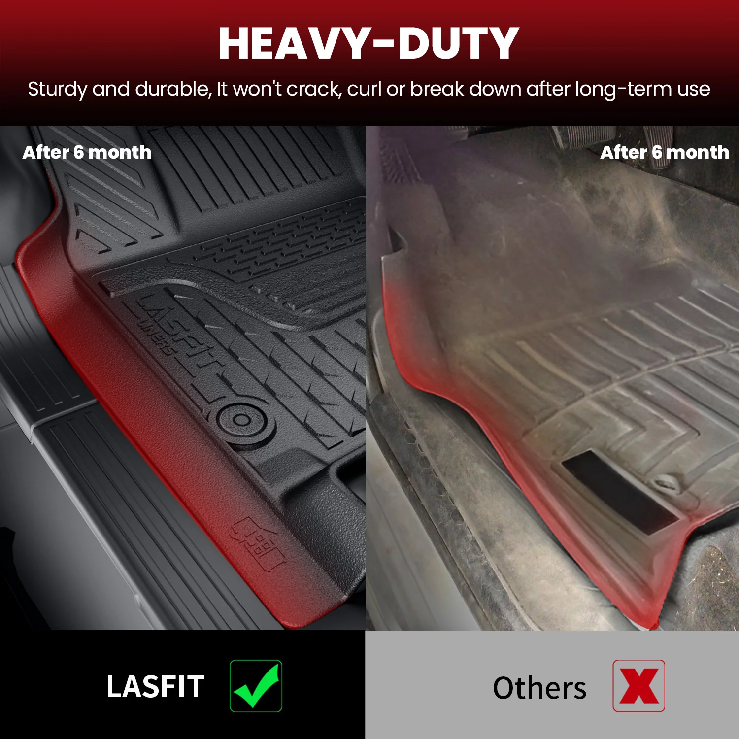 Fit for 2003-2009 RAM 2500 3500 Quad Cab Floor Mats, Fit Carpet Flooring, Not Fit have 4X4 Shifter - Image 13