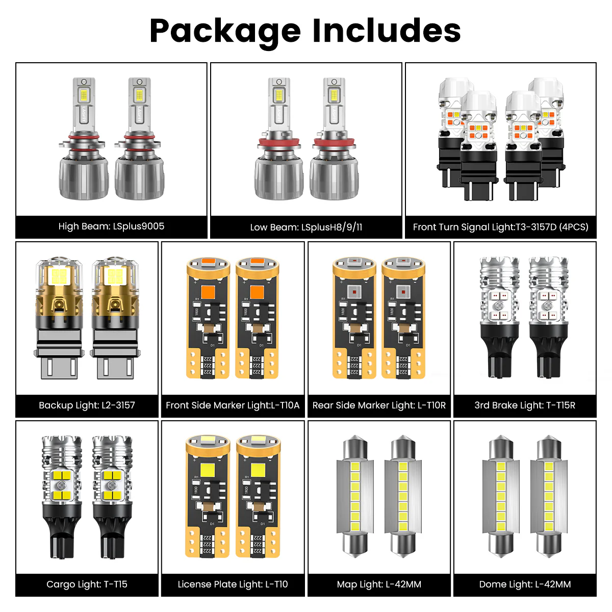 Fit for 2007-2013 GMC Sierra 1500 The Brightest LED Bulbs Upgrade | Tested and Verified - Image 33