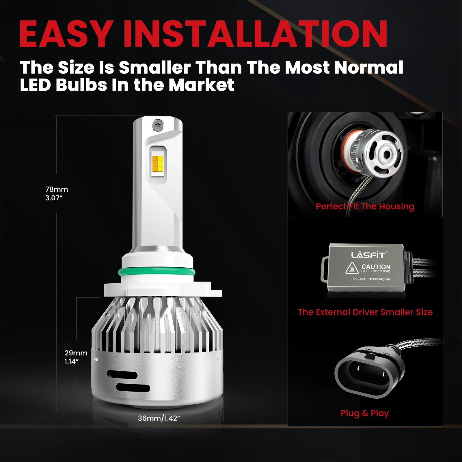 60W H13 H10 LA LD Plus Series Combo Pack | 6,000LM LED Bulbs - Image 14