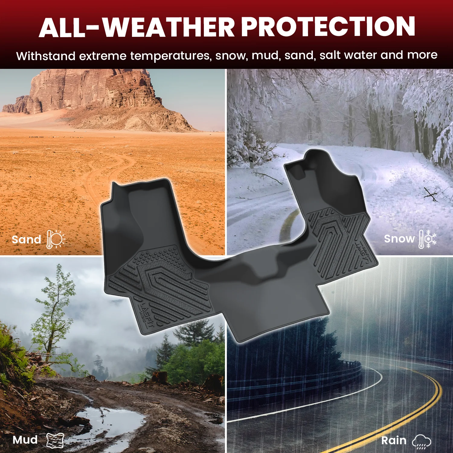 Fit for 2015-2026 Chevrolet Express 1st Row Custom Floor Mats - Image 5
