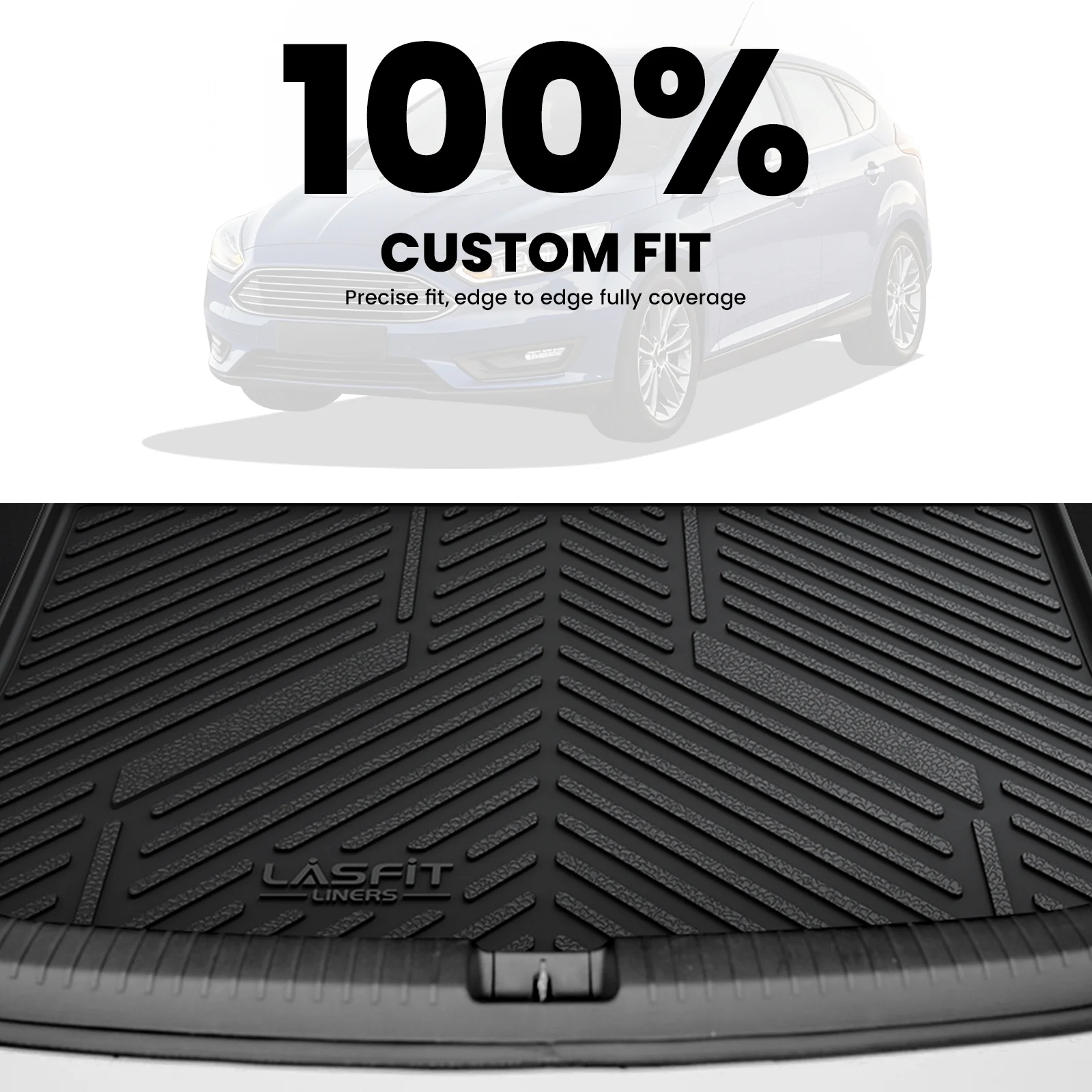 Fit for 2012-2018 Ford Focus All-weather Floor Mats or Cargo Mat, Only Fit Gasoline, Fit Without Subwoofer - Image 12