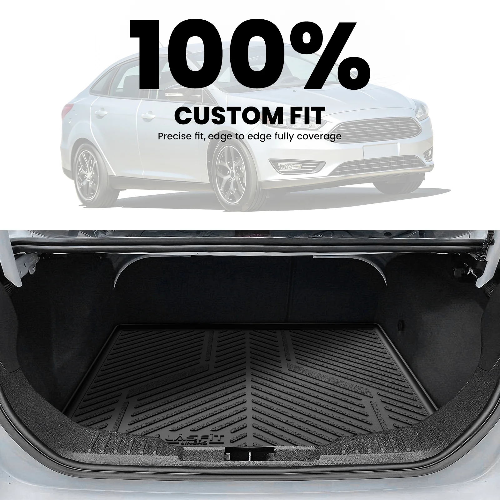Fit for 2012-2018 Ford Focus All-weather Floor Mats or Cargo Mat, Only Fit Gasoline, Fit Without Subwoofer - Image 19