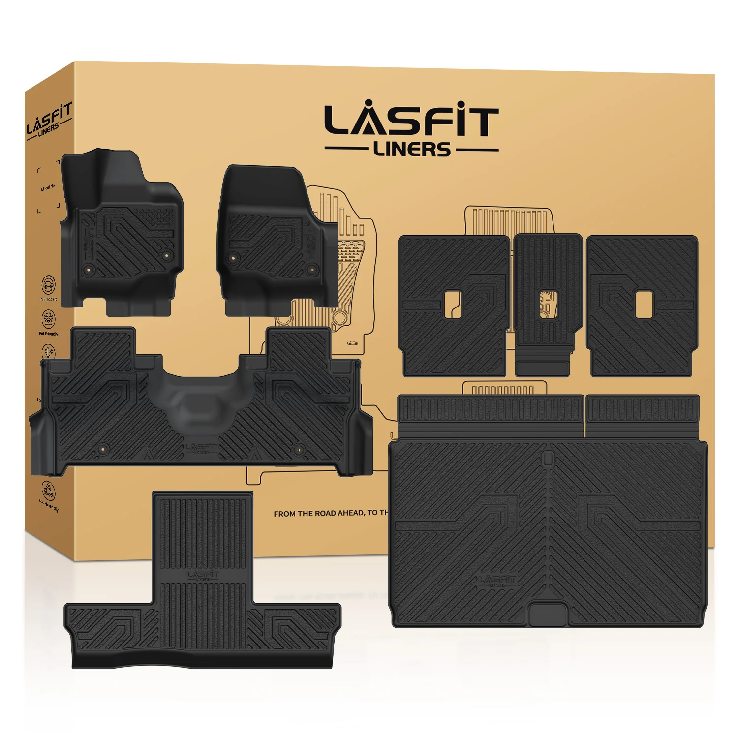 Fit for 2012-2018 Ford Focus All-weather Floor Mats or Cargo Mat, Only Fit Gasoline, Fit Without Subwoofer - Image 9