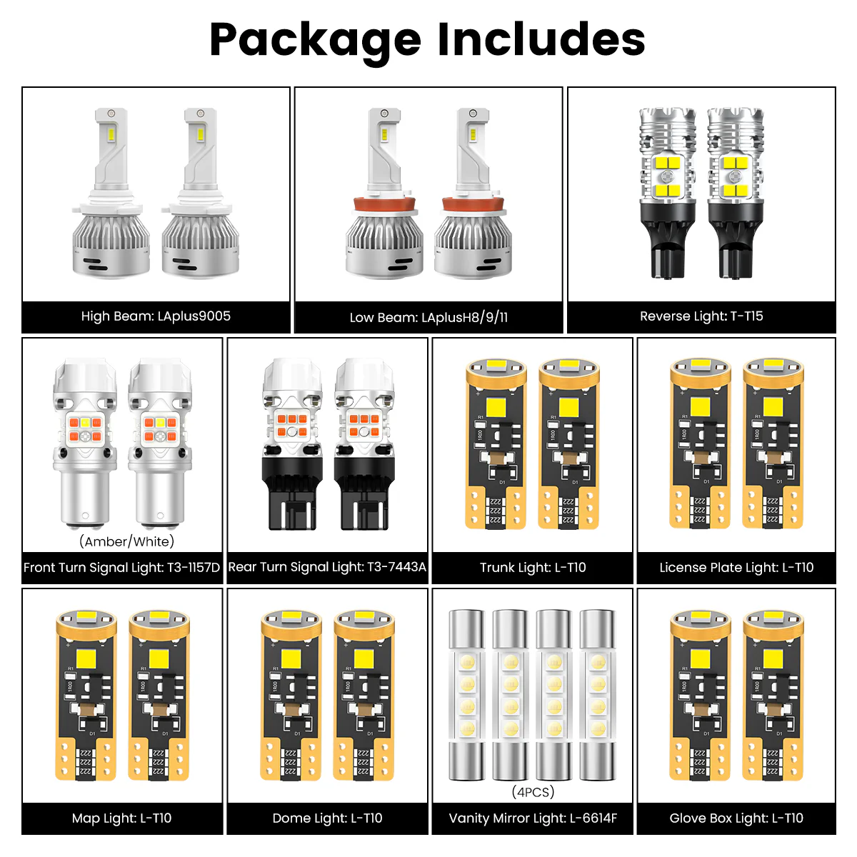 Fit for 2013-2015 Honda Pilot LED Bulbs Upgrade | Tested and Verified - Image 12
