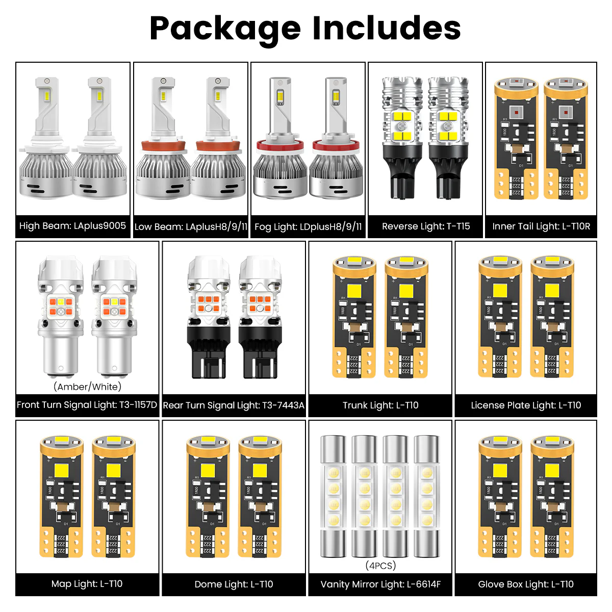 Fit for 2013-2015 Honda Pilot LED Bulbs Upgrade | Tested and Verified - Image 3