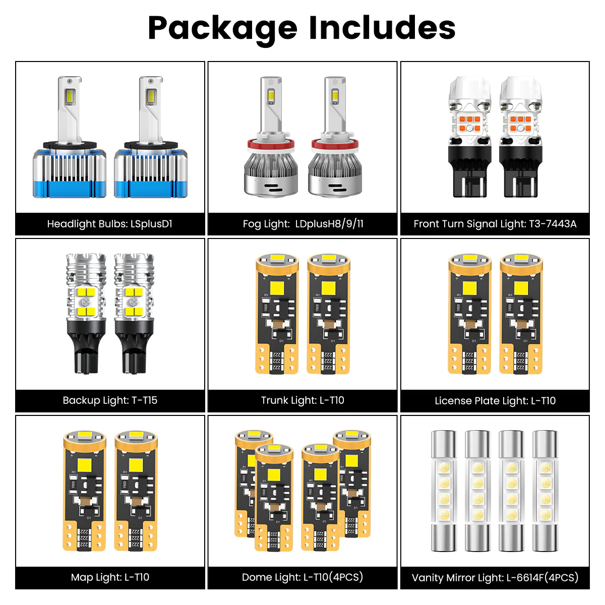 Fit for 2013-2016 GMC Acadia The Brightest LED Bulbs Upgrade | Tested and Verified - Image 8