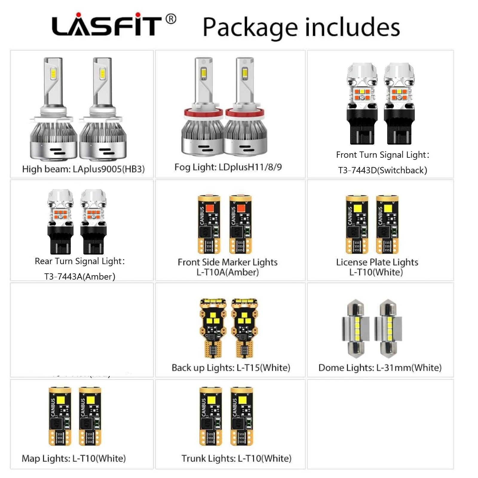Fit for 2014-2016 Toyota Corolla LED Bulbs Exterior Interior Lights Plug n Play