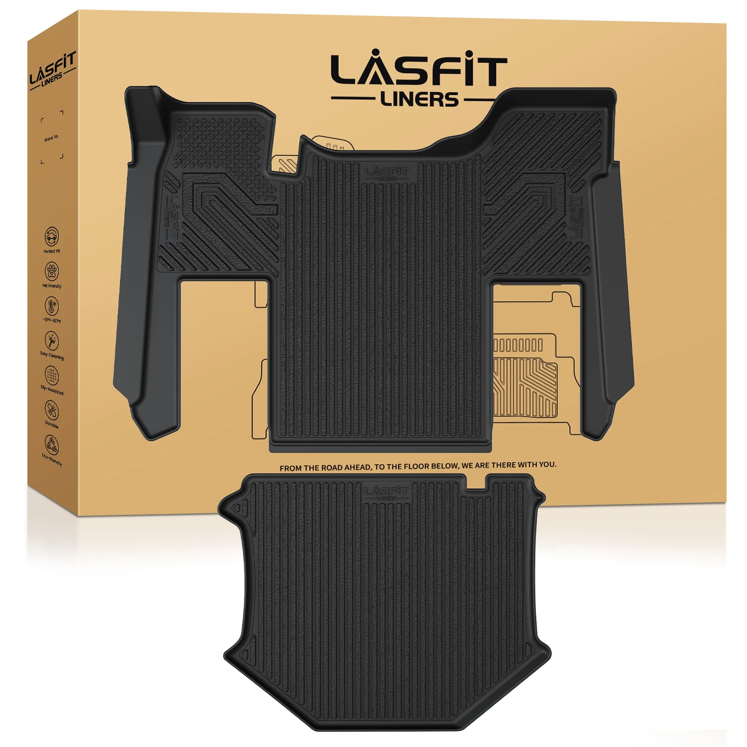 Fit for 2014-2026 Kenworth T880 Floor Mats, Fit Without shifter Only - Image 9