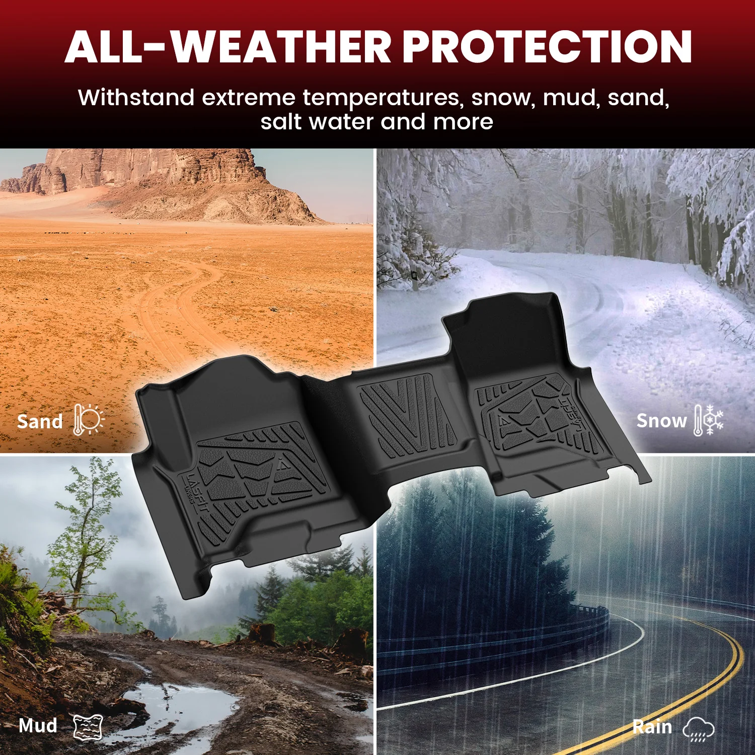 Fit for 2015-2019 Chevrolet Silverado 2500HD 3500HD Floor Mats, Fit Carpet Floor & Without 4*4 Shifter Only - Image 16