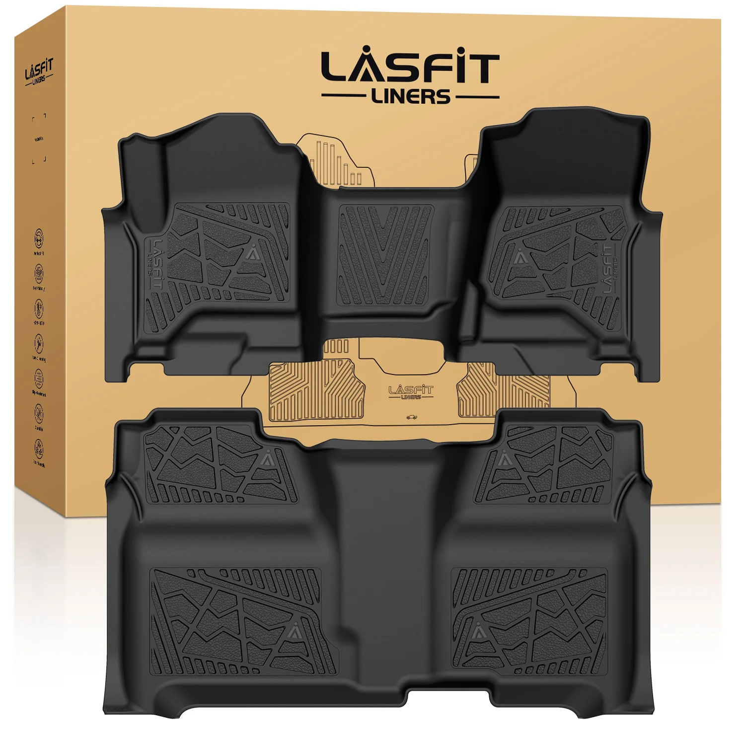 Fit for 2015-2019 Chevrolet Silverado 2500HD 3500HD Floor Mats, Fit Carpet Floor & Without 4*4 Shifter Only - Image 18