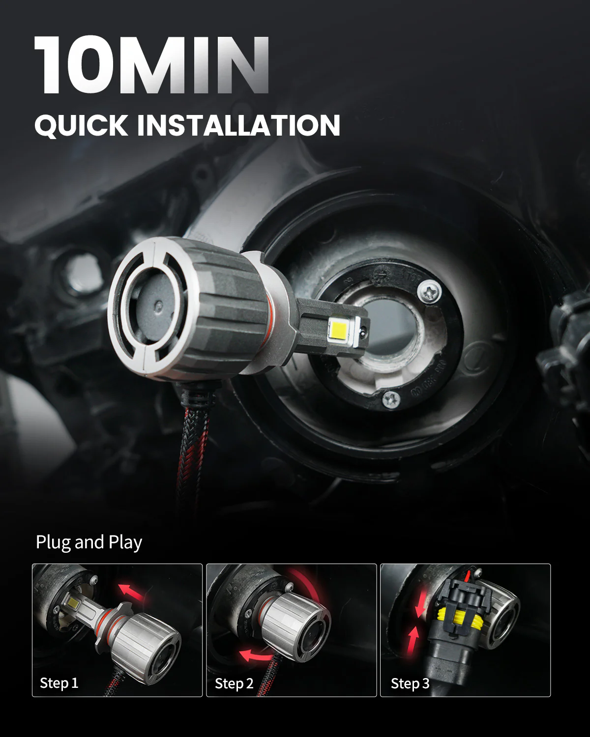 Fit for 2015-2018 Ford Edge The Brightest LED Bulbs Upgrade | Tested and Verified - Image 10