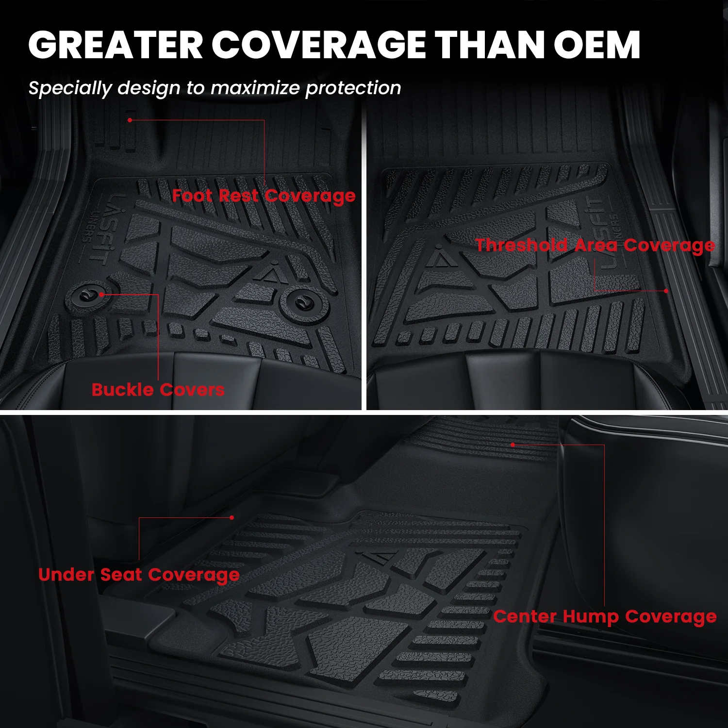 Fit for 2019-2026 Chevrolet Silverado 1500 Floor Mats, Fit Carpet Floor Only, Not Fit 2019 Silverado 1500 LD - Image 23