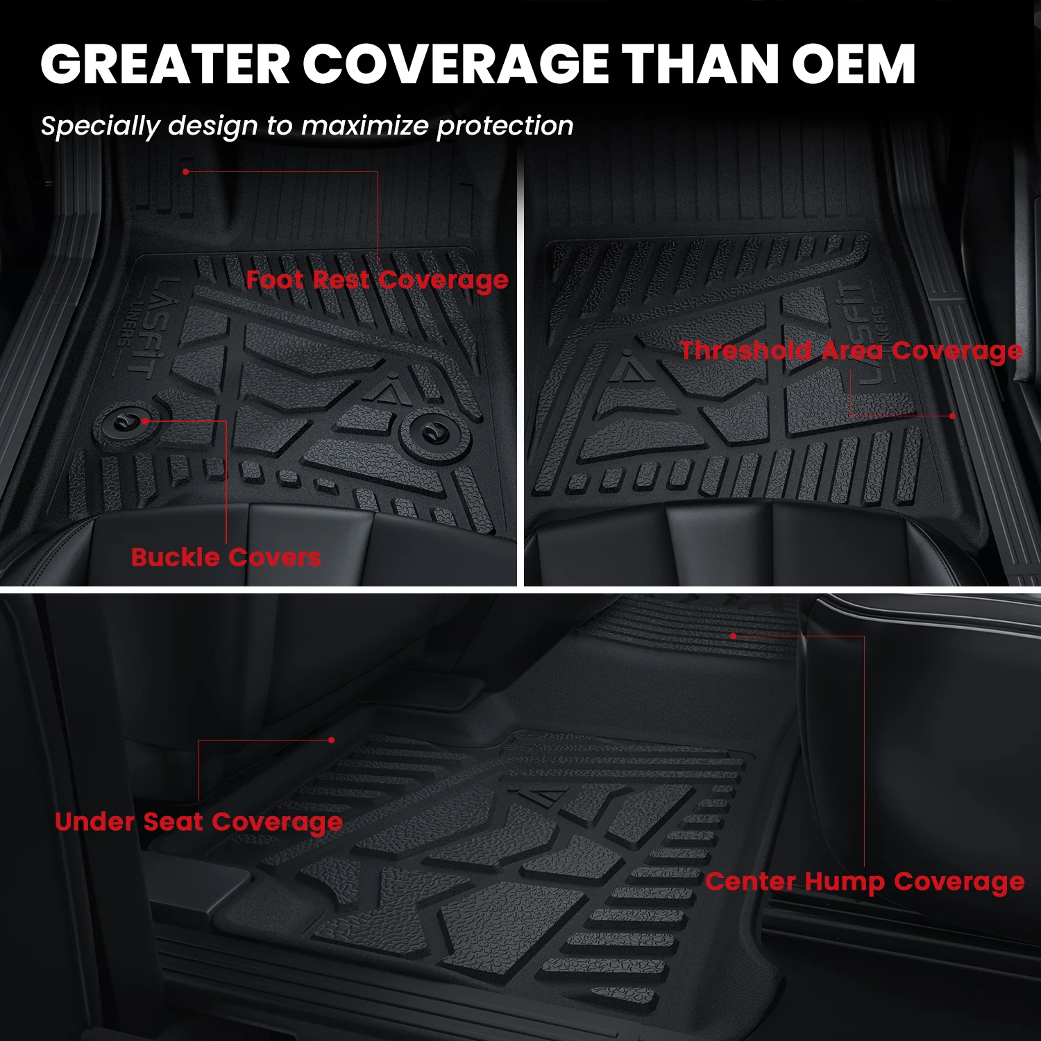 Fit for 2019-2026 Chevrolet Silverado 1500 Floor Mats, Fit Carpet Floor Only, Not Fit 2019 Silverado 1500 LD - Image 52
