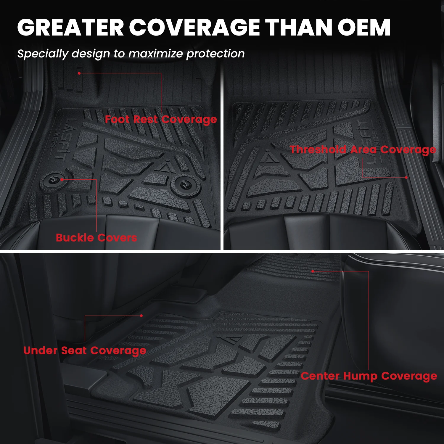 Fit for 2019-2026 Chevrolet Silverado 1500 Floor Mats, Fit Carpet Floor Only, Not Fit 2019 Silverado 1500 LD - Image 70
