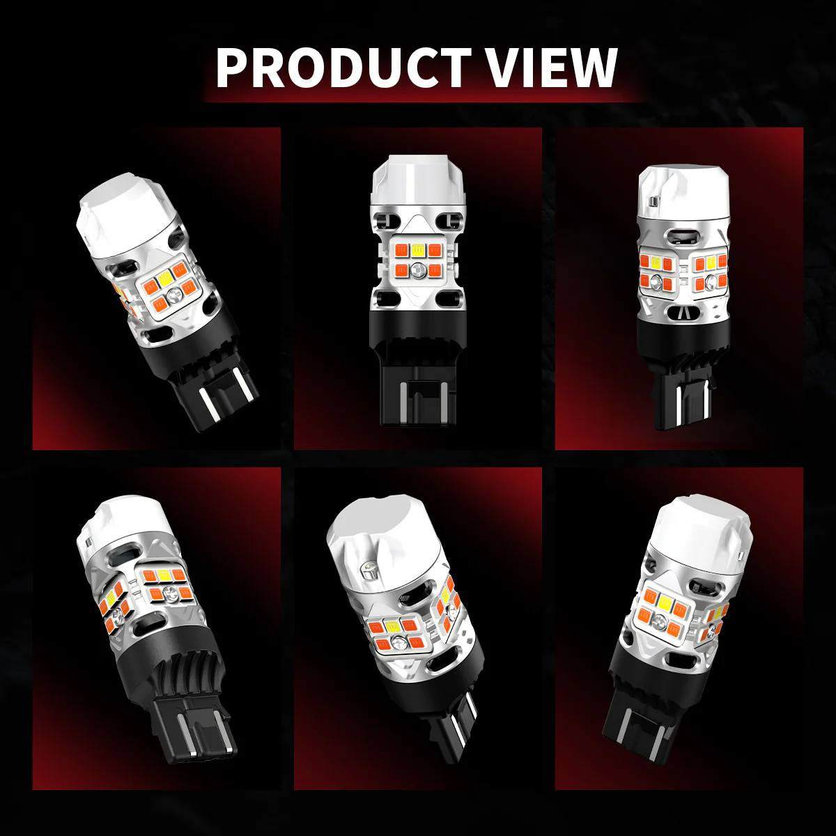 7443 7444 LED  Front Turn Signal Bulbs CanBus-Ready Switchback | T3 Series - Image 15