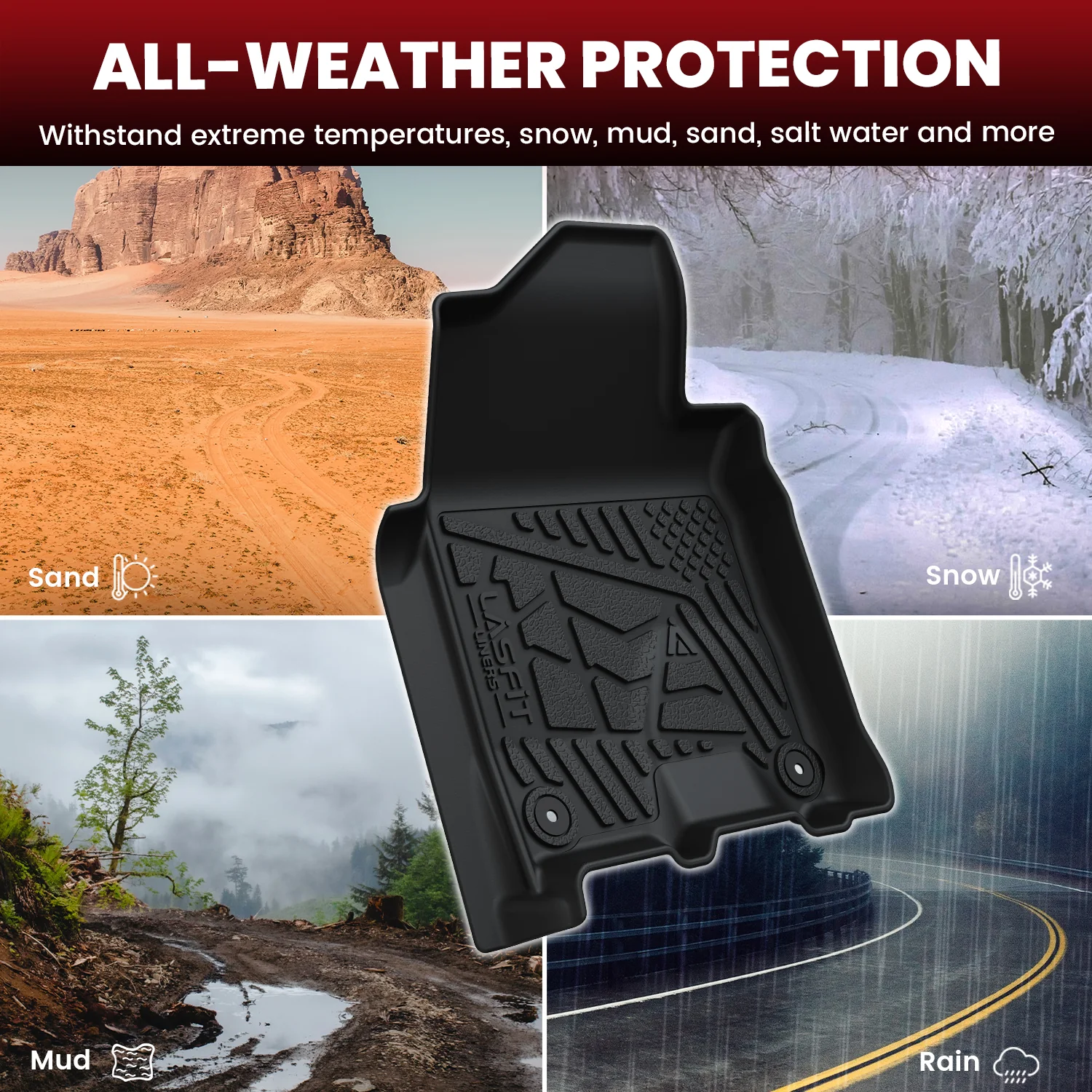 Fit for 2019-2026 Ram 2500 3500 Floor Mats, Fit Crew Cab Without Power Take-Off (PTO) KIT & Carpet Floor Only - Image 8