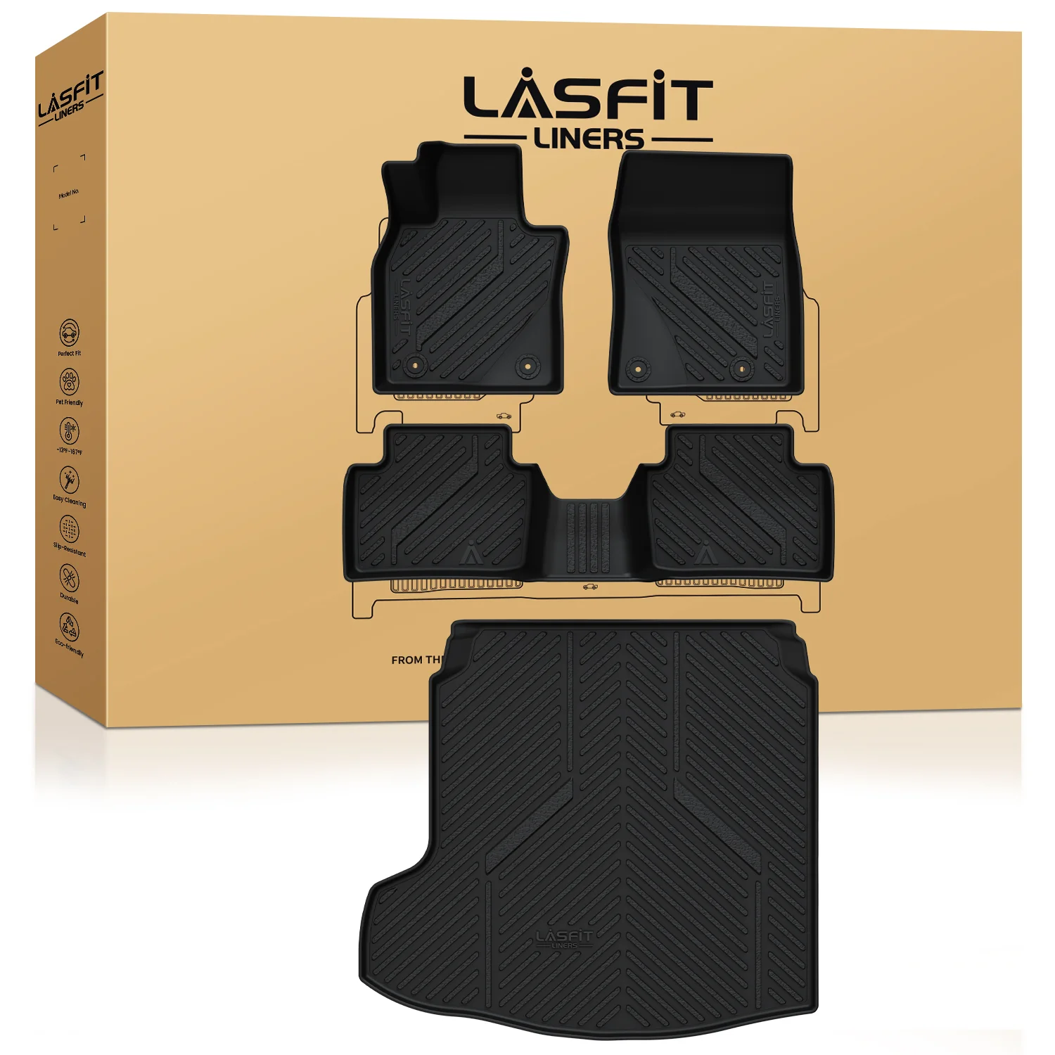 Fit for 2019-2026 Mazda Mazda3 All-weather Floor Mats, Fit Sedan Only - Image 9