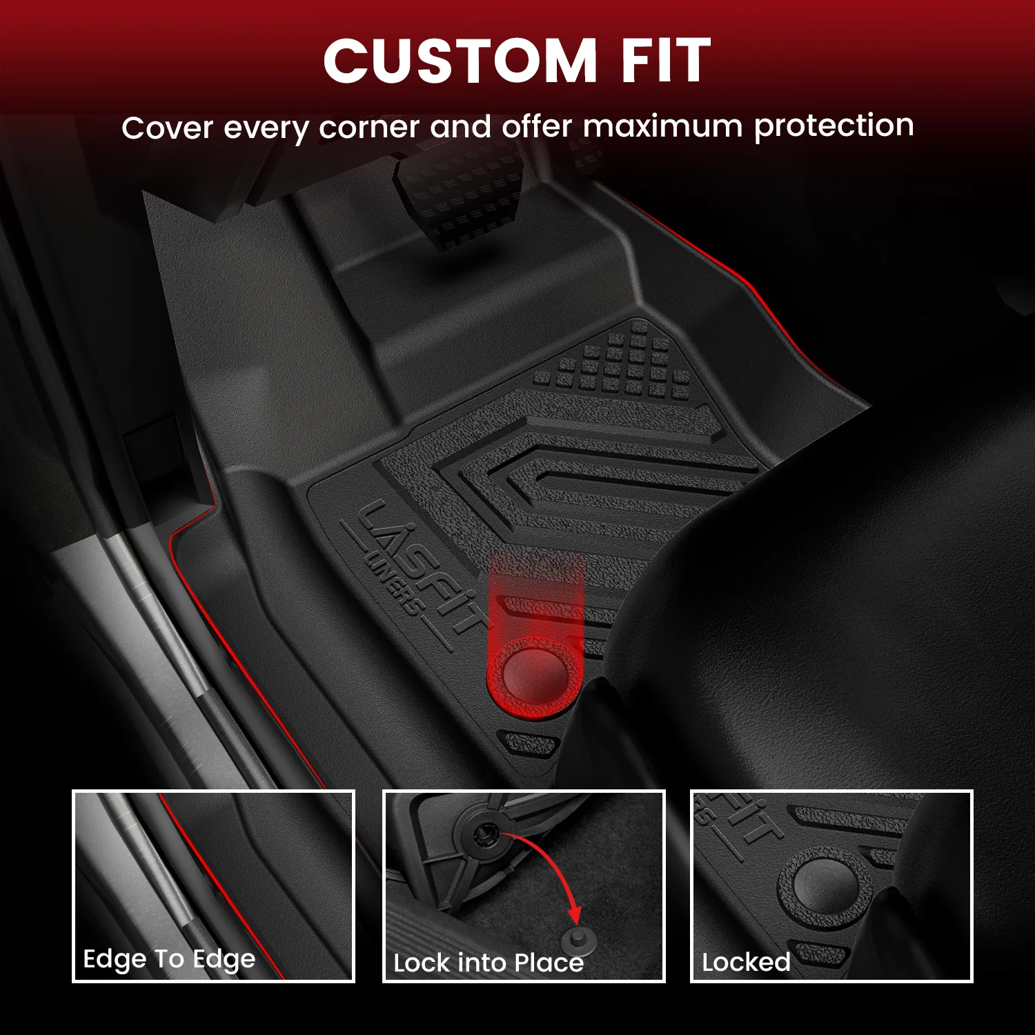 Fit for 2020-2025 Land Rover Defender 110 Floor Mats & Cargo Mat - Image 5