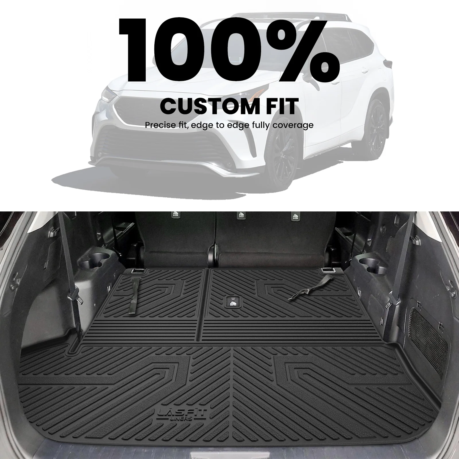 Fit for 2020-2026 Toyota Highlander Hybrid Floor Mats & Seatback & Cargo Mat, Fit AWD Only - Image 11