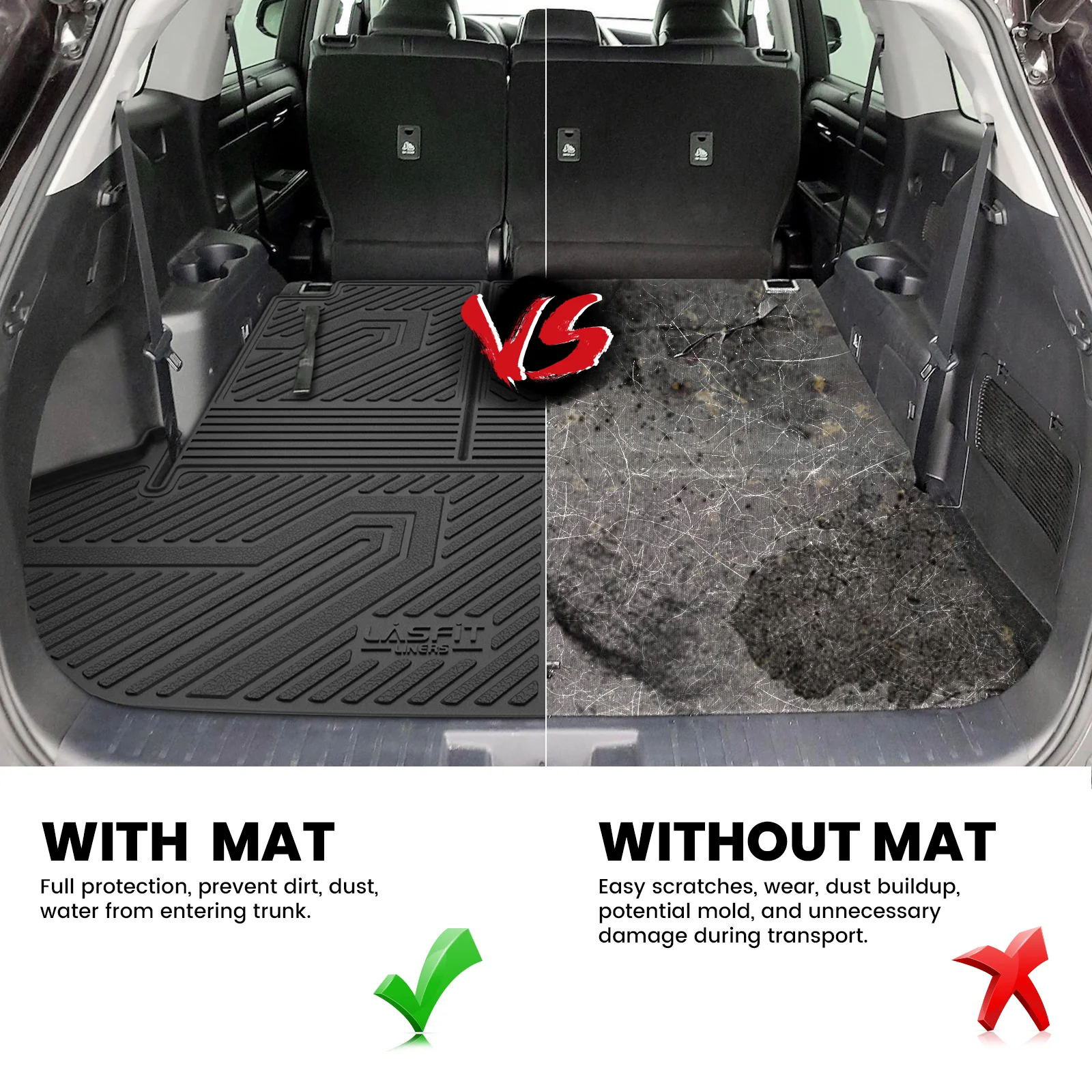 Fit for 2020-2026 Toyota Highlander Hybrid Floor Mats & Seatback & Cargo Mat, Fit AWD Only - Image 12