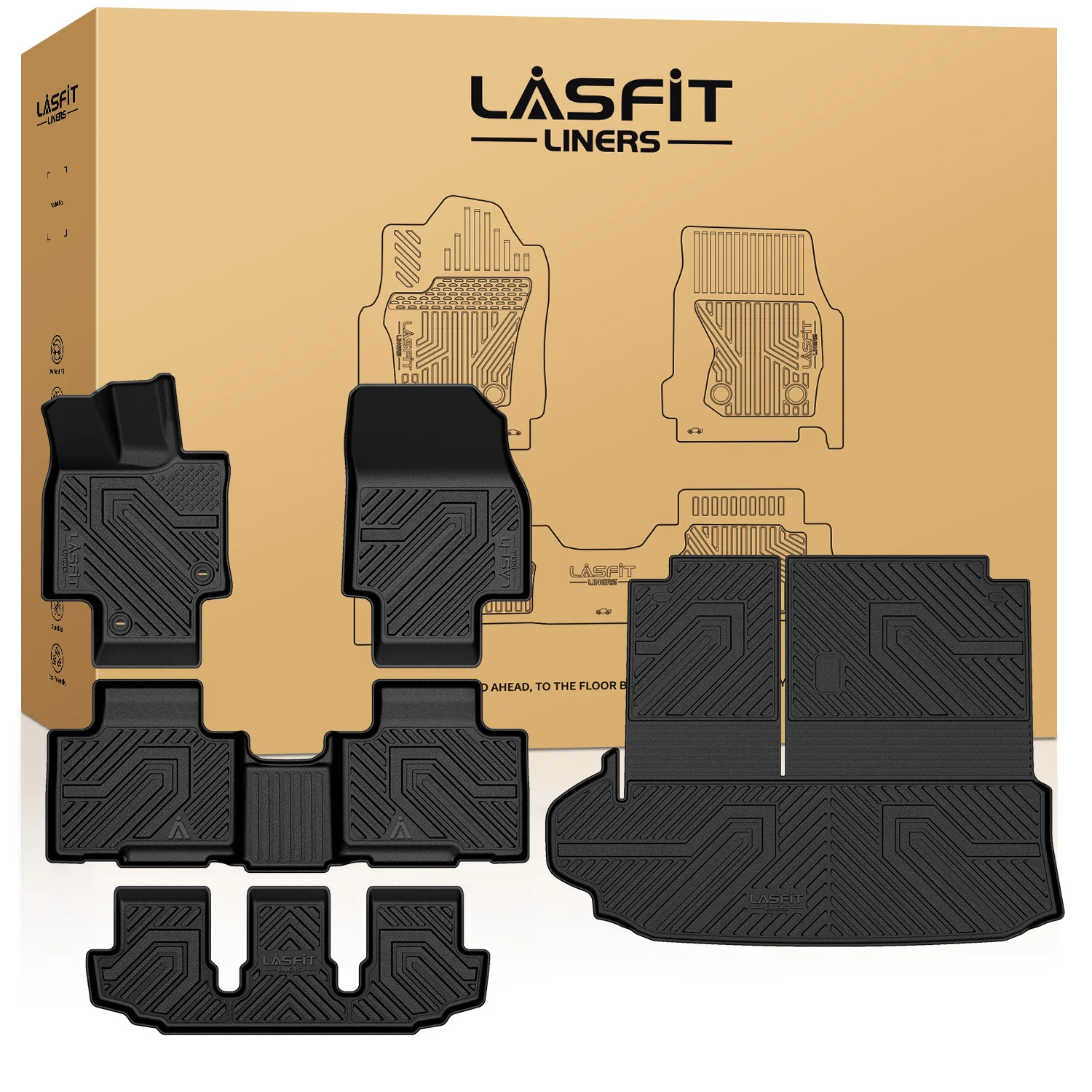 Fit for 2020-2026 Toyota Highlander Hybrid Floor Mats & Seatback & Cargo Mat, Fit AWD Only - Image 8