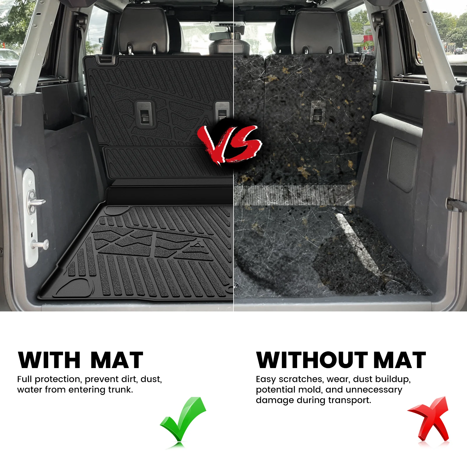 Fit for 2021-2026 Ford Bronco Custom Floor Mats or Cargo Mat, Not For Sport - Image 50