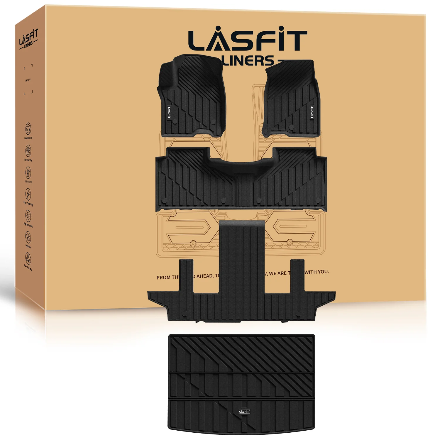 Fit for 2021–2026 Cadillac Escalade ESV Floor & Cargo Mats Protection Set - Image 8