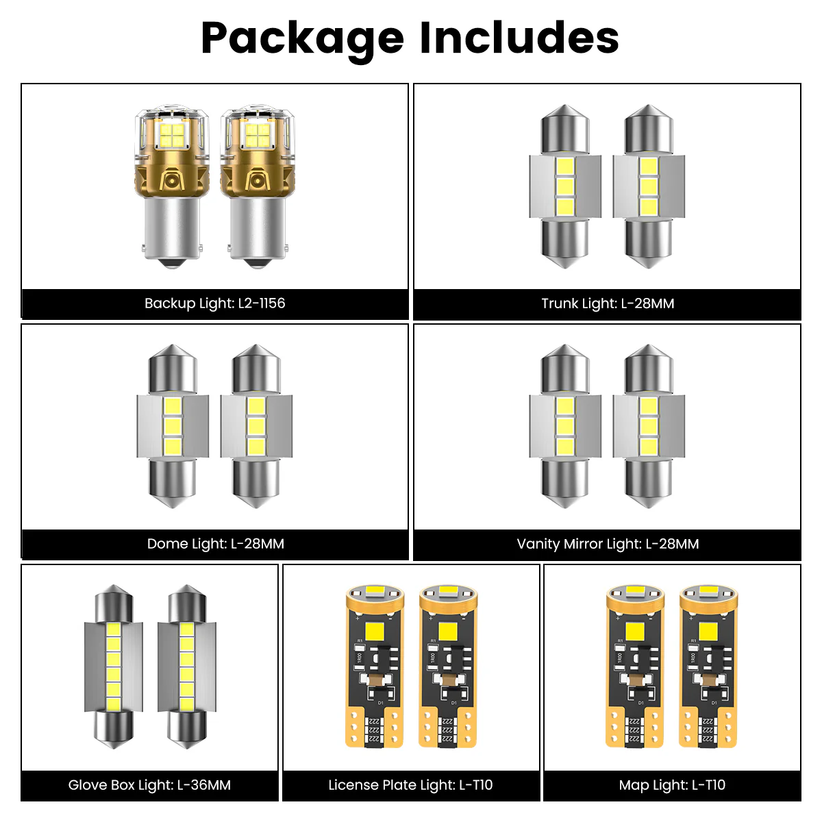 Fit for 2022-2023 Hyundai Kona The Brightest LED Bulbs Upgrade | Tested and Verified - Image 7