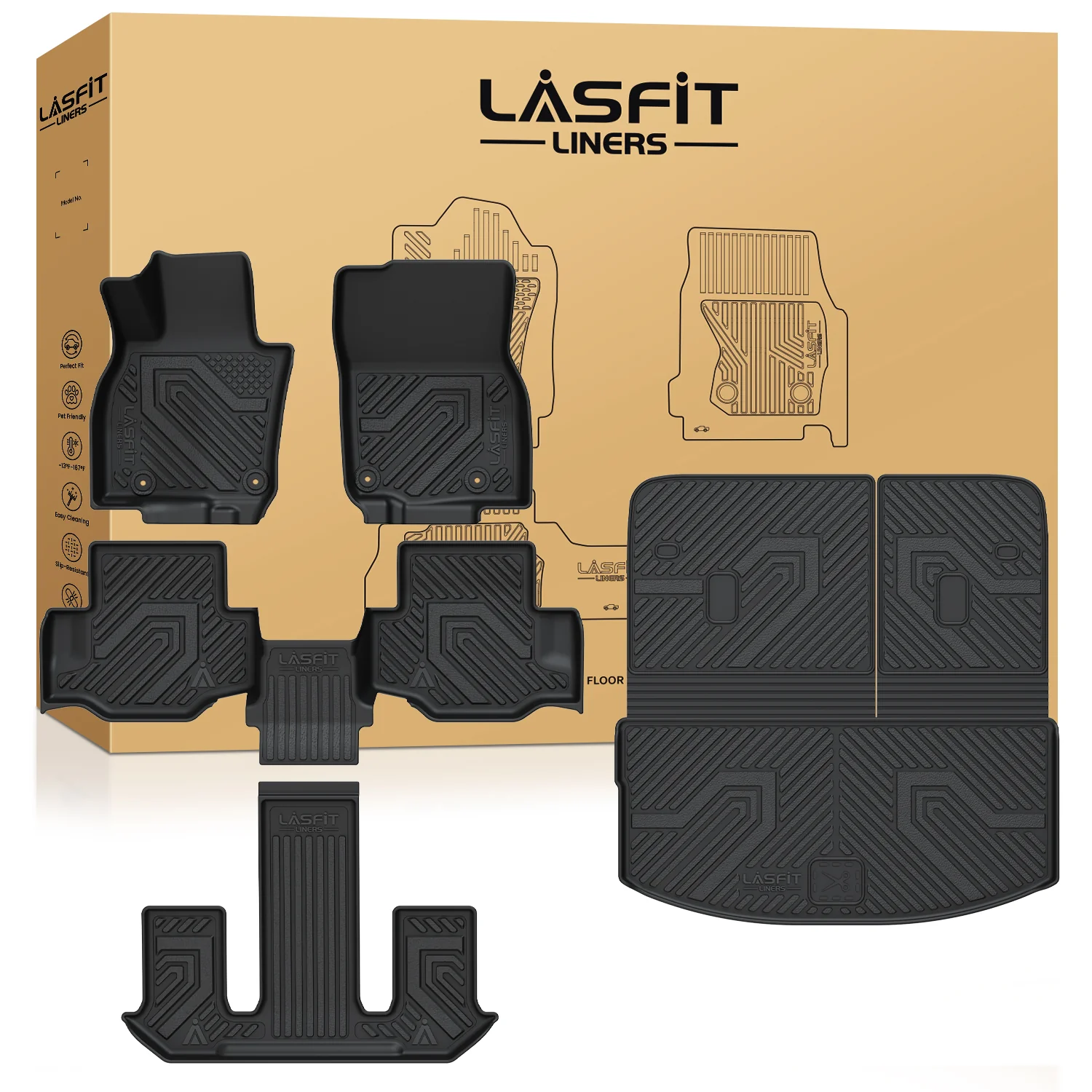 Fit for 2024-2026 Mazda CX-90 (Include CX-90 PHEV) Floor Mats or Cargo & Seatback Mat - Image 9