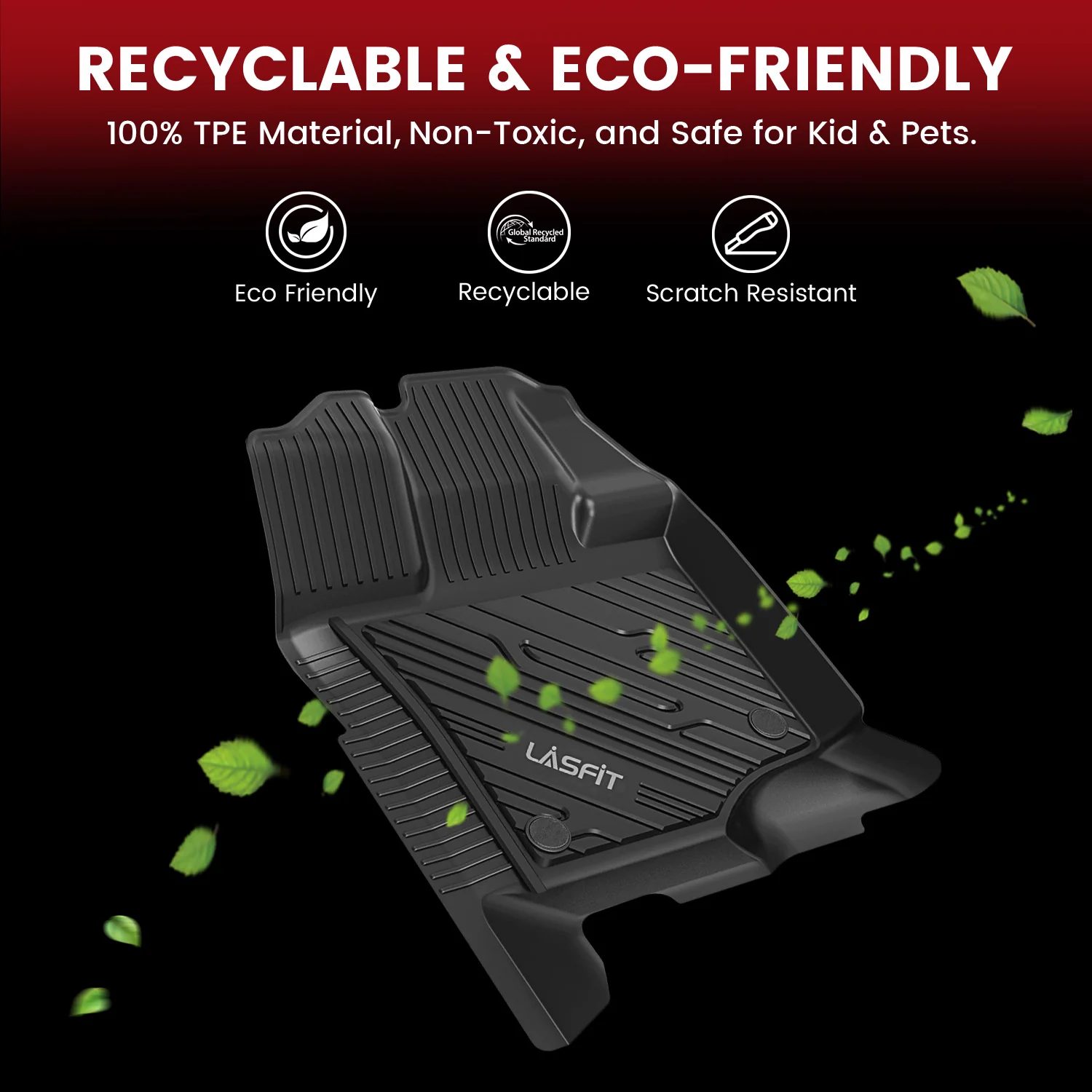 Fit for 2017-2026 Ford F-250 F-350 F-450 F-550 Crew Cab/ Super Cab Floor Mats, Only Fit Carpet Floor with Factory Storage - Image 8