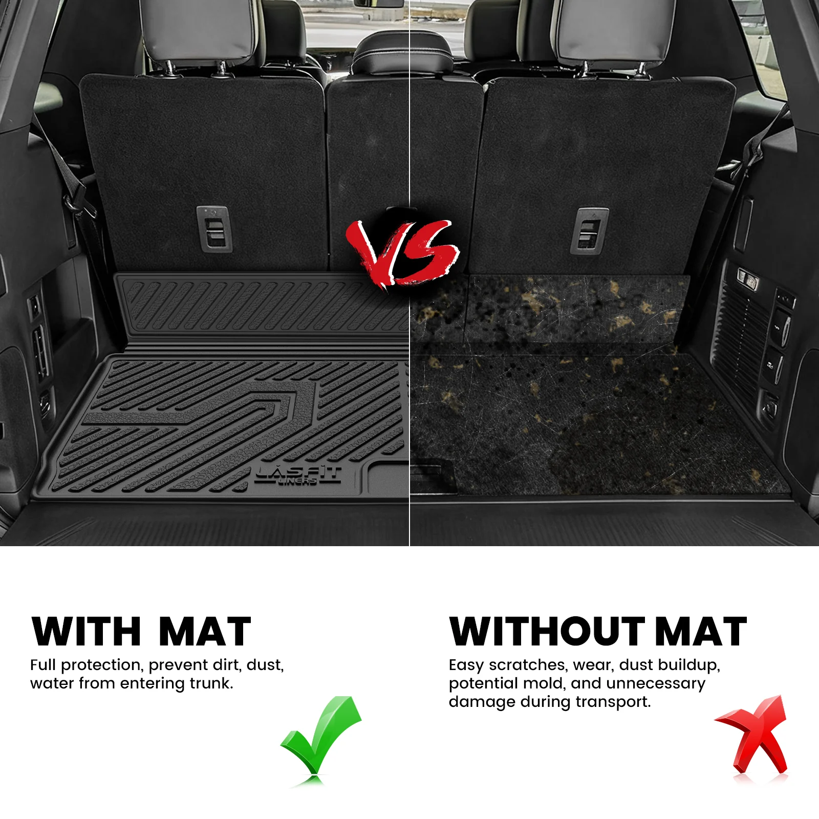 Fit for 2025-2026 Lincoln Navigator L / Navigator Standard Cargo & Seatback Mats - Image 13