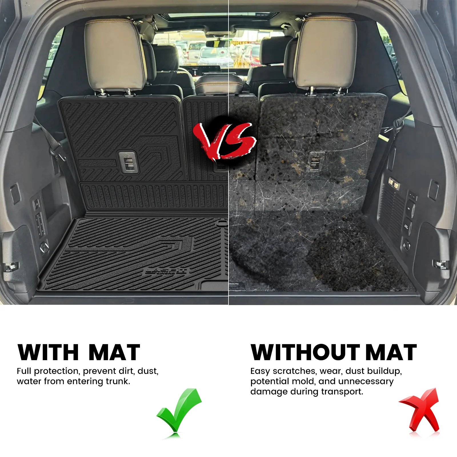 Fit for 2025-2026 Lincoln Navigator L / Navigator Standard Cargo & Seatback Mats - Image 3