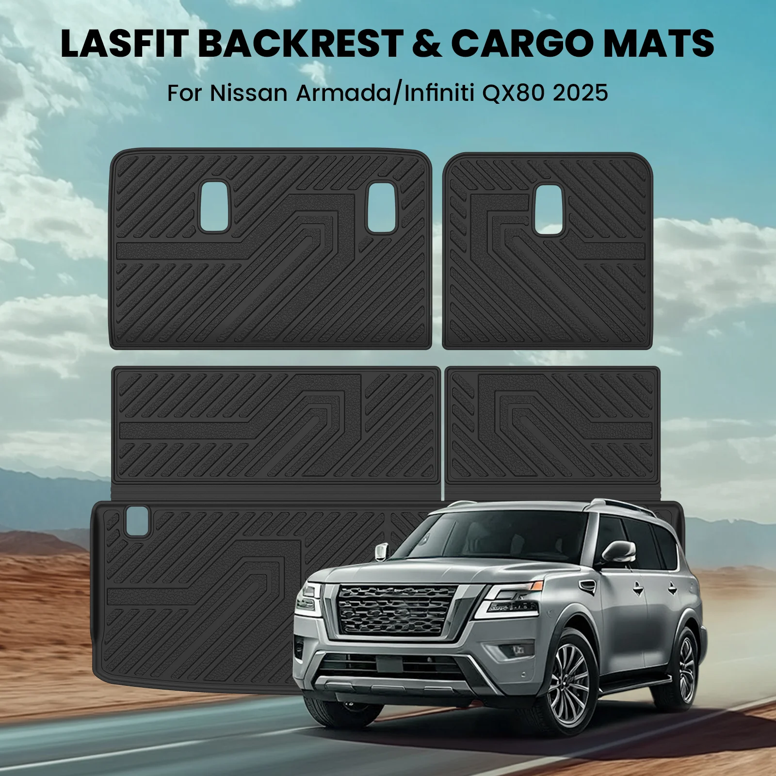 Fit for 2025-2026 Infiniti QX80 Floor Mats or Cargo Mat & Seatback Mats - Image 26