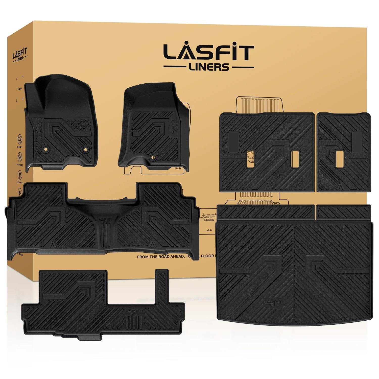 Fit for 2021–2026 Cadillac Escalade ESV Floor & Cargo Mats Protection Set - Image 17