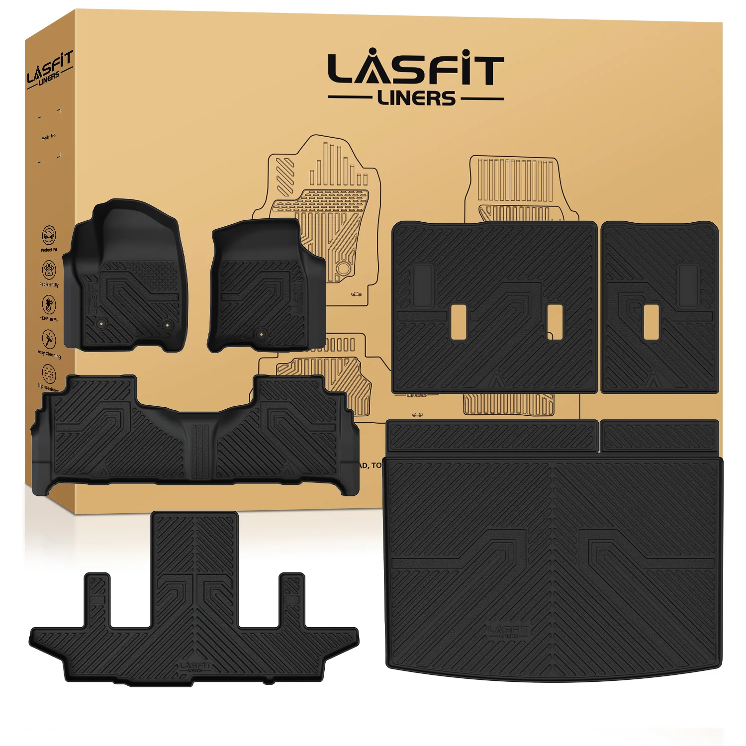 Fit for 2021–2026 Cadillac Escalade ESV Floor & Cargo Mats Protection Set - Image 26
