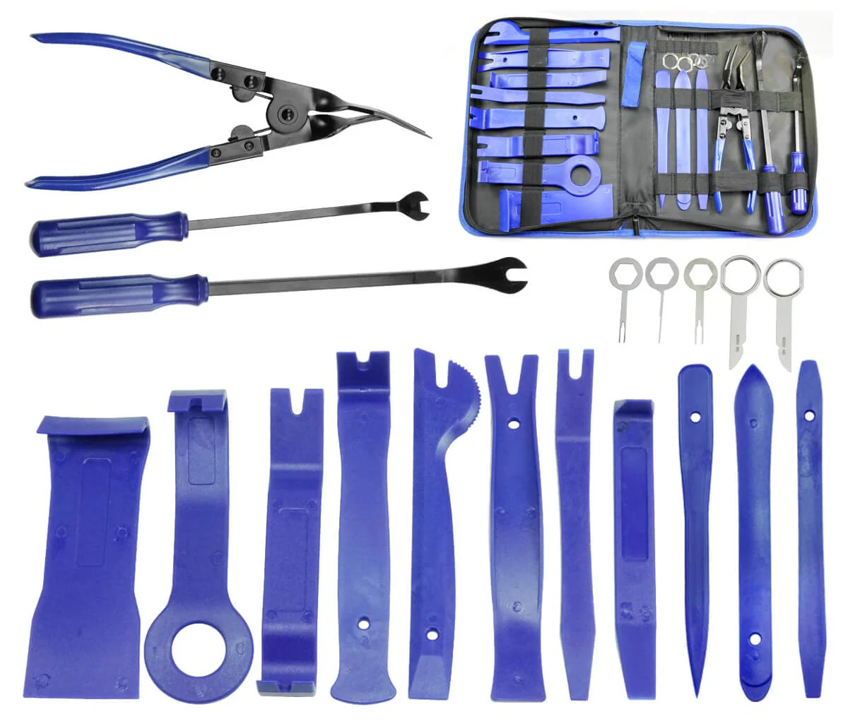 Auto Trim Removal Tool Kit For Door Panels Audio Dashboard Fastener 19pcs tools - Image 13