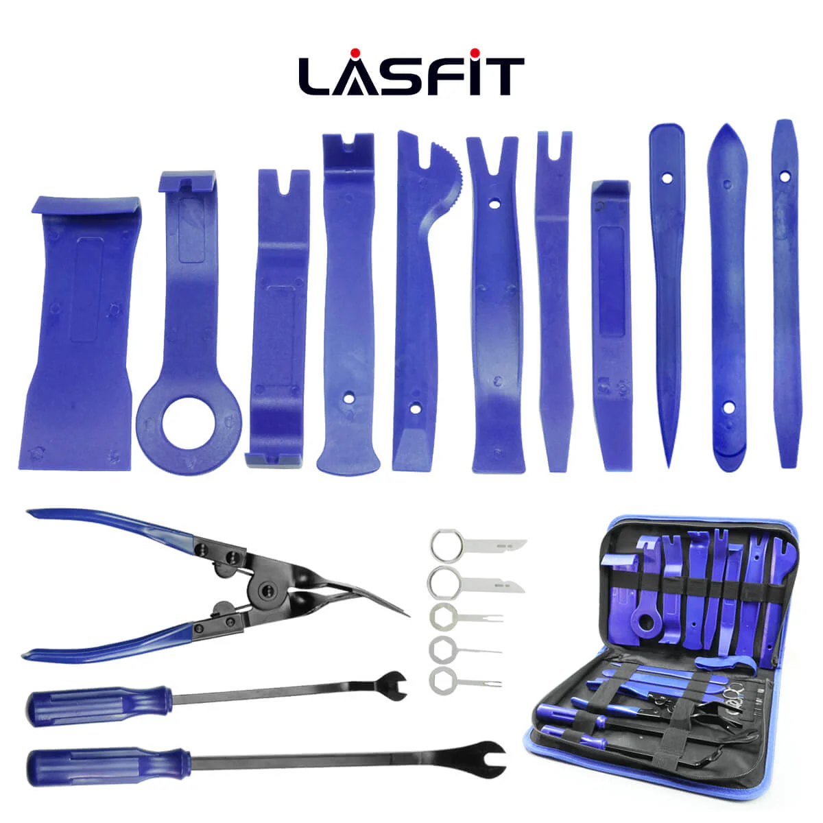 Auto Trim Removal Tool Kit For Door Panels Audio Dashboard Fastener 19pcs tools - Image 2