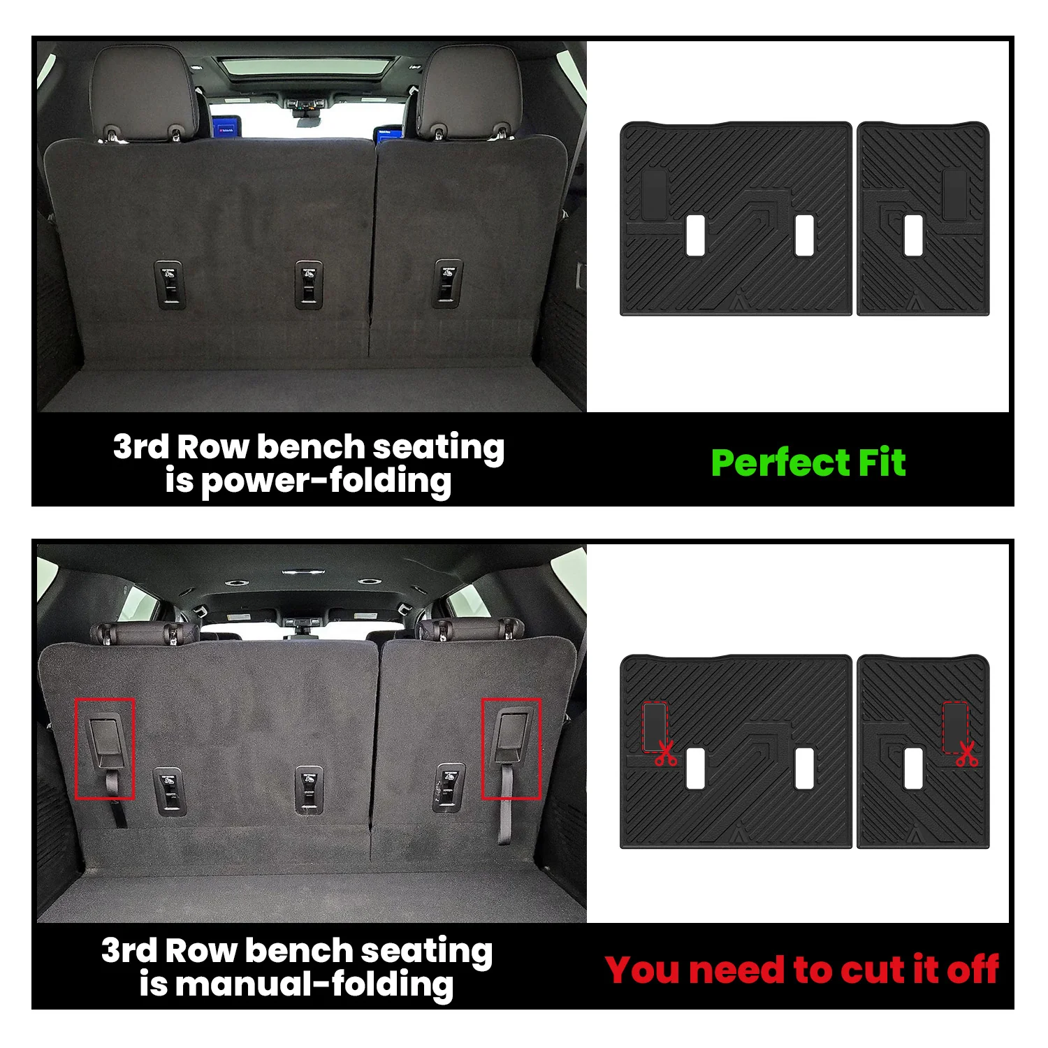 Fit for 2021-2026 Cadillac Escalade Floor Mats or Seatback & Cargo Mat,  Not for ESV & 2025 Escalade IQ - Image 36