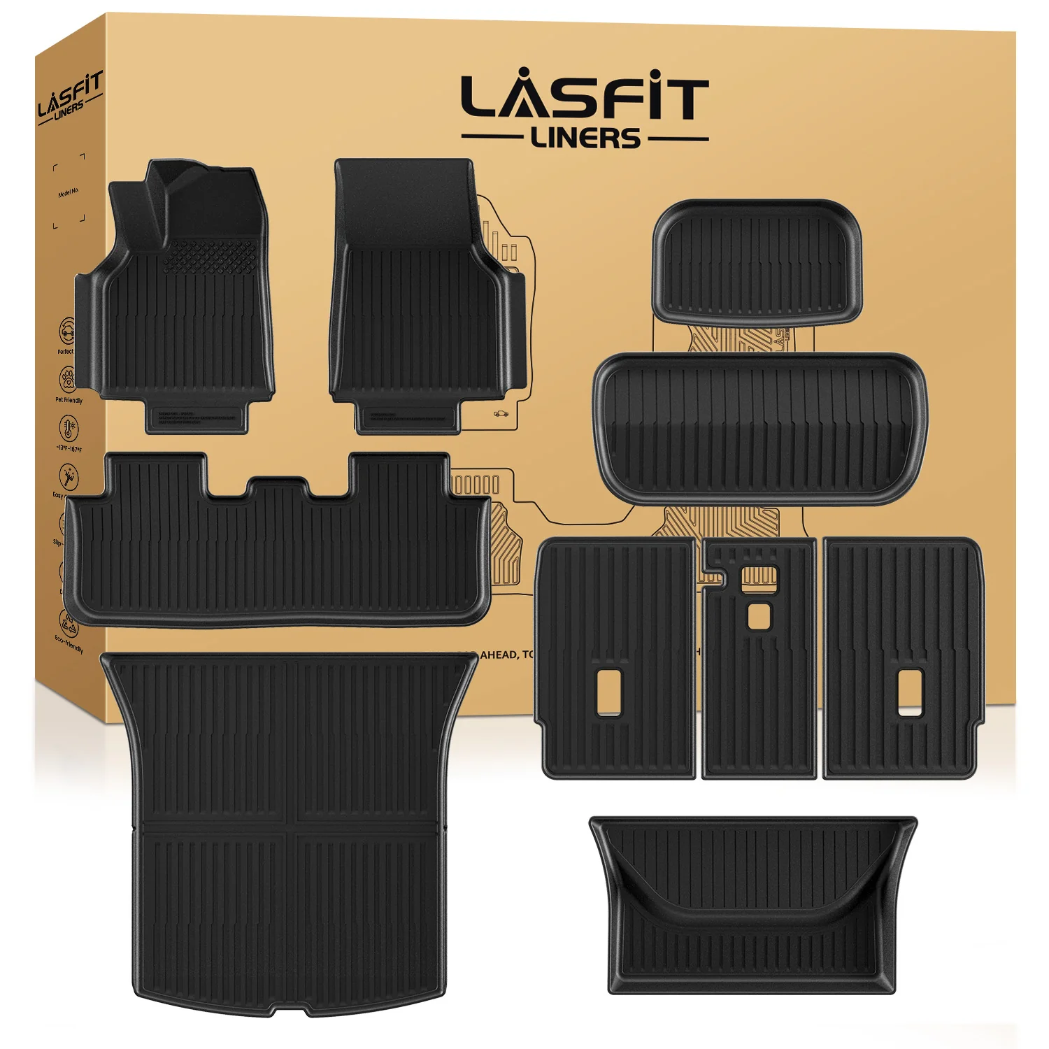 Fit for 2026 Tesla Model Y Floor Mats or Cargo or Frunk Liner or Trunk Well or Seatback Mats - Image 14