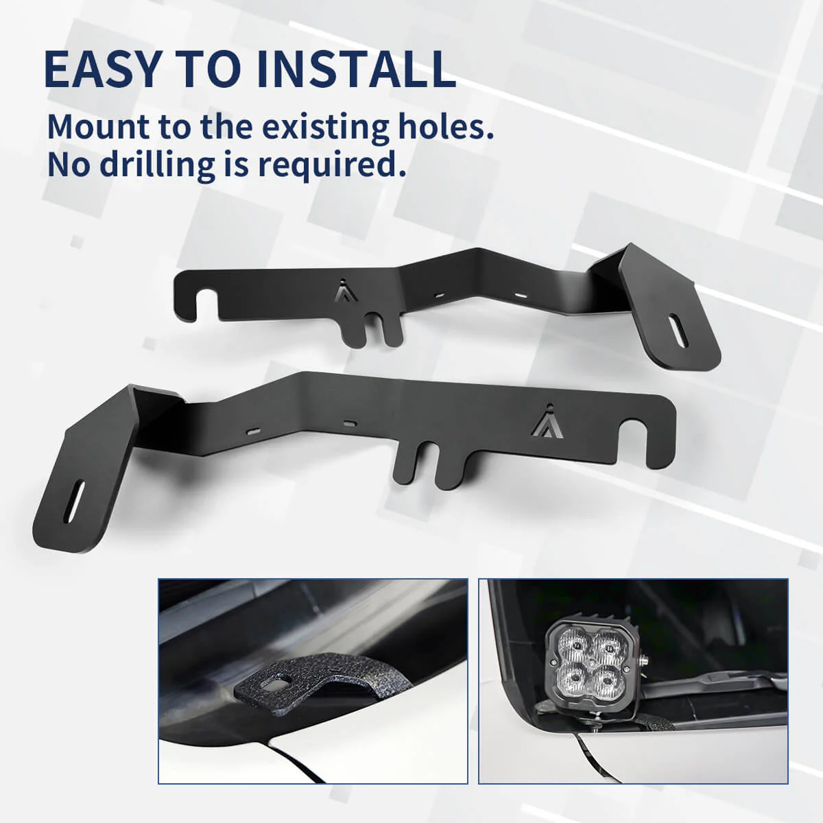 Fit For Ford F-150 2015-2023 Low Profile Ditch Light Brackets | LASFIT - Image 4