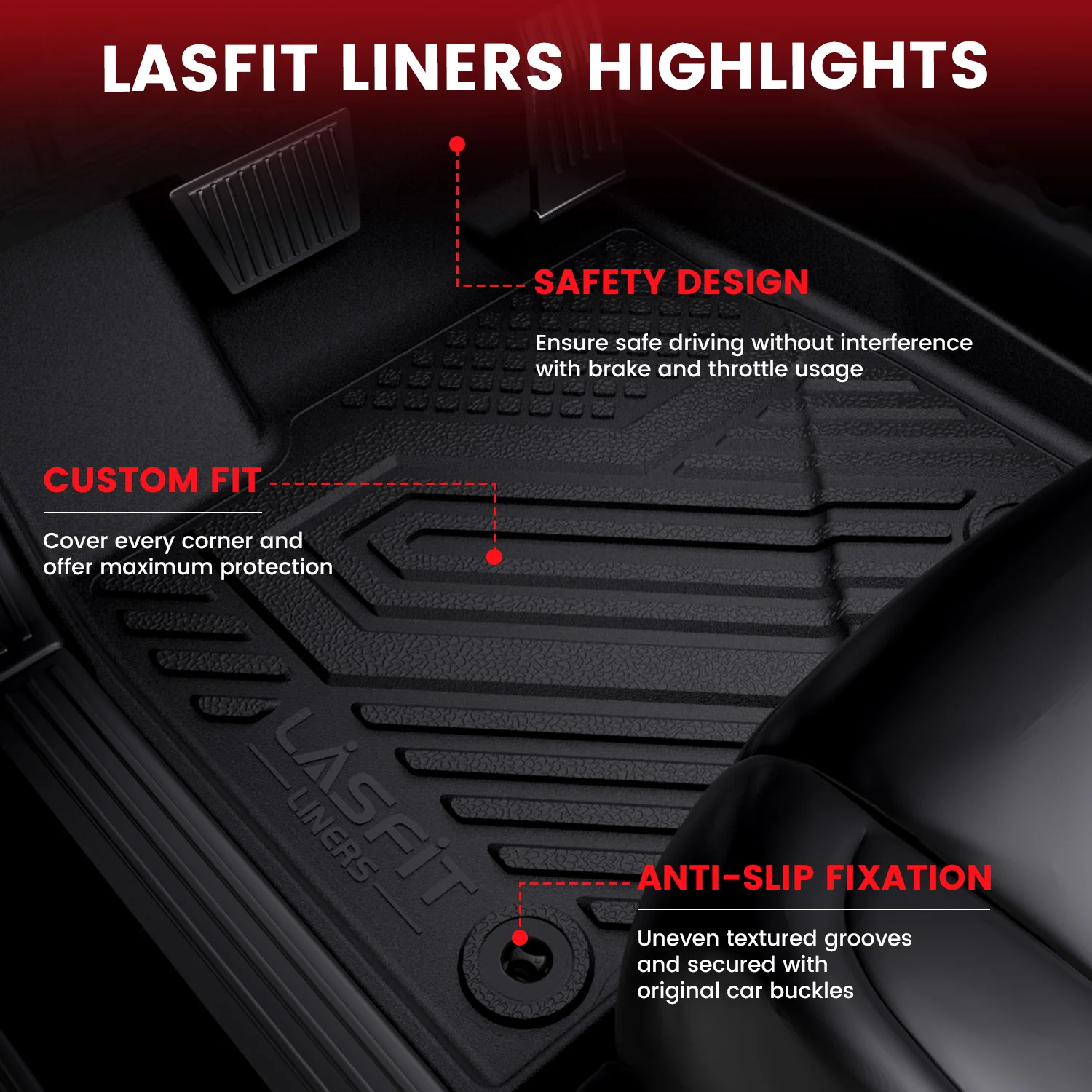 Fit for 2014-2019 Toyota Highlander Floor Mats or Seatback & Cargo Mats, Fit Gas Only - Image 15