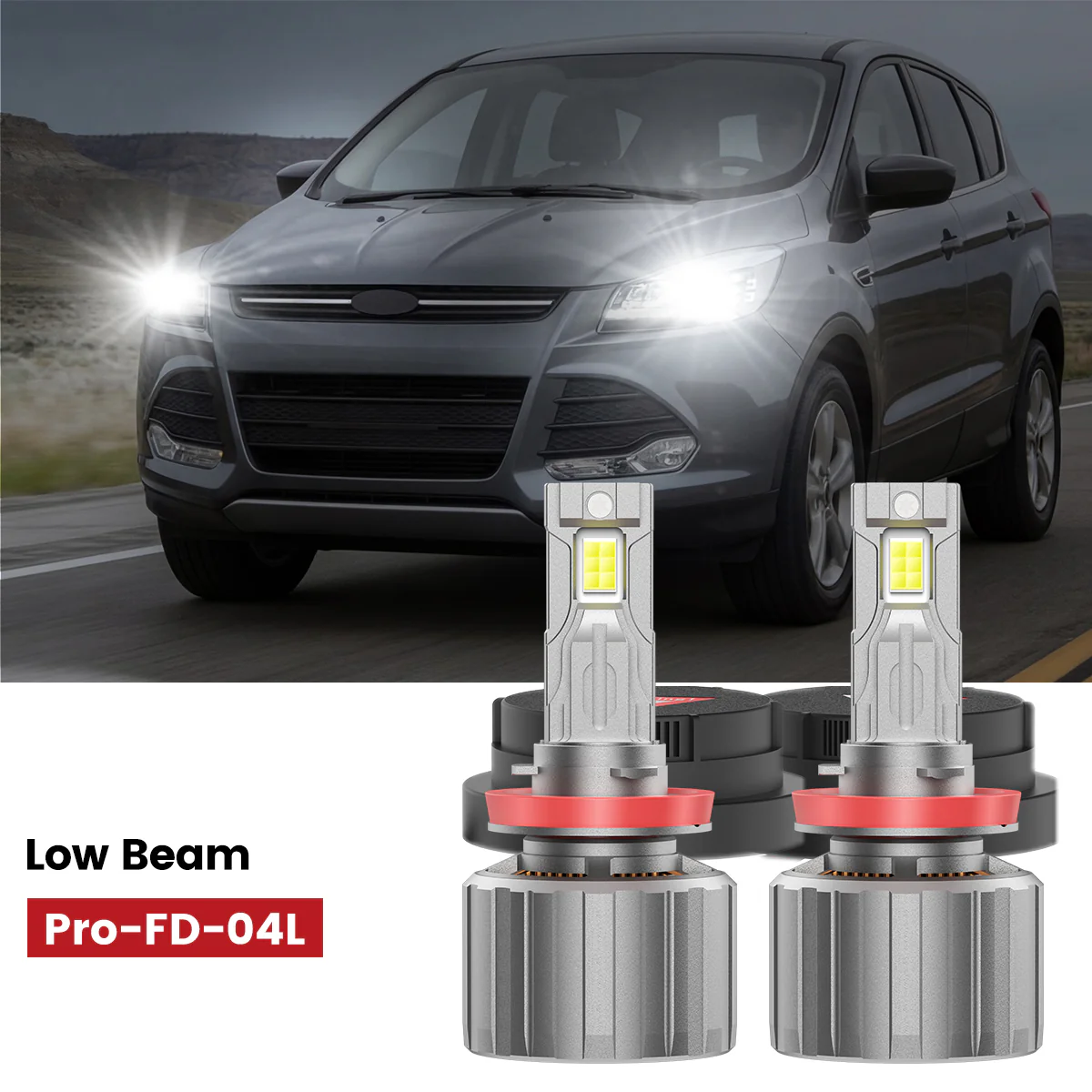 Fit for 2014-2016 Ford Escape Custom H11 LED Bulbs w/Dust Cover Exterior Lights - Image 4
