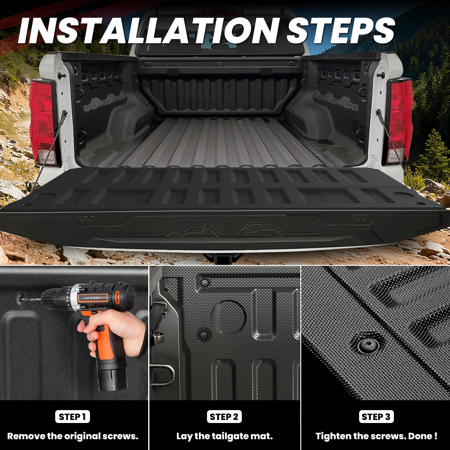 Fit for 2023-2026 GMC Canyon Heavy Duty 61.7"(5FT) Bed Mat or Tailgate Mat - Image 14