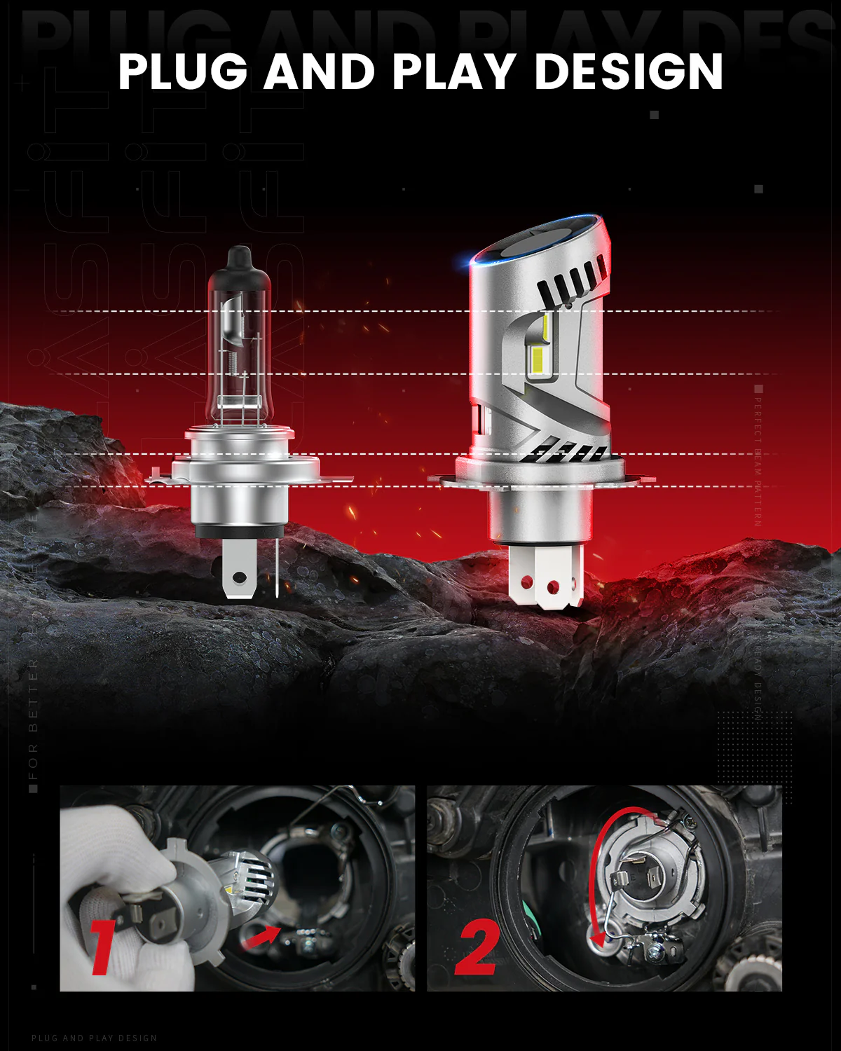 100W 9003 H4 HB2 LA Air Series | 10,000LM 6000K LED Bulbs - Image 5