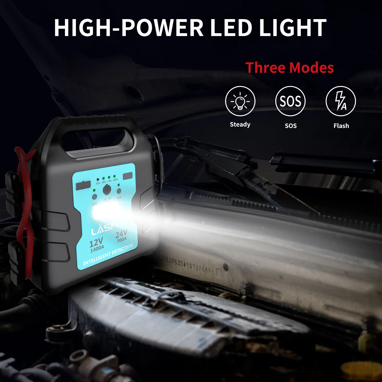 JPower S1 Jump Starter Lithium-Ion 12V/24V Auto-Detection - Image 9