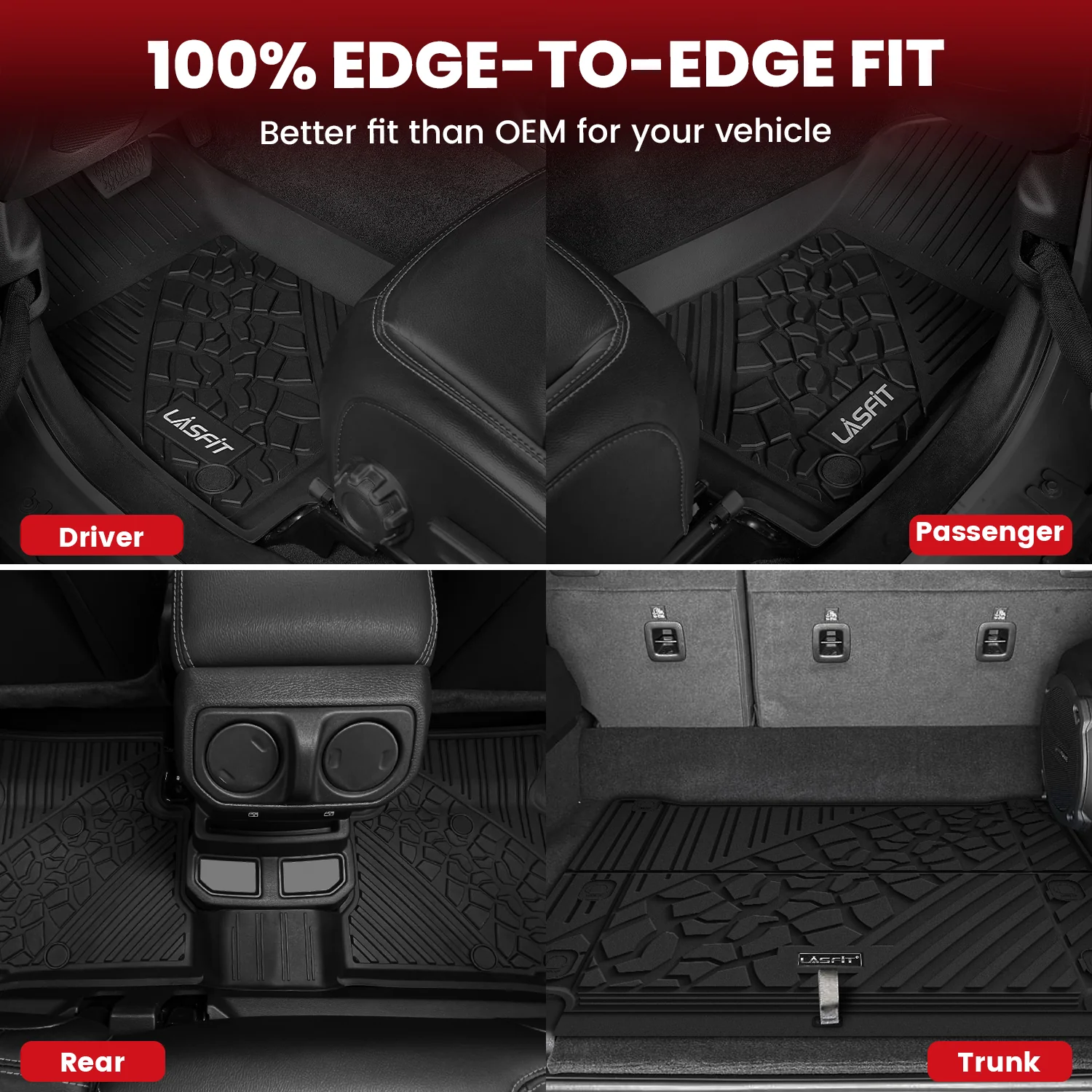 Fit for 2021-2025 Jeep Wrangler 4xe Floor Mats or Cargo Mat, Don't Fit Wrangler JL - Image 3