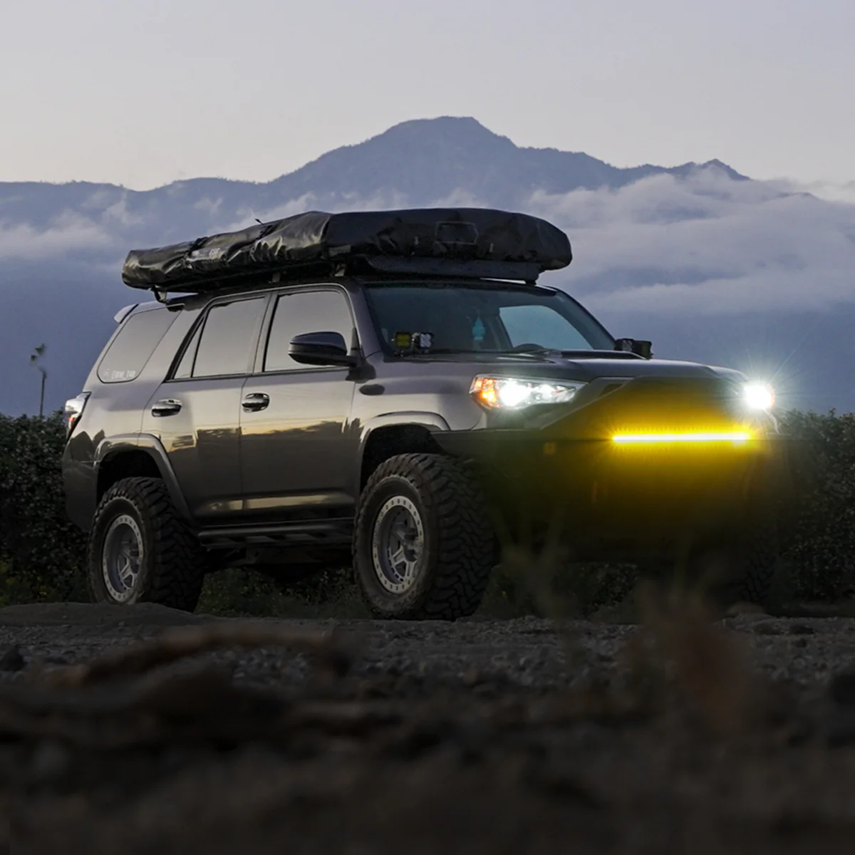 Lasfit 42" Off-Road LED Amber Light Bar With Slim Single Row Combo Flood Spot Design | Roof Rack Windshield Mount - Image 10