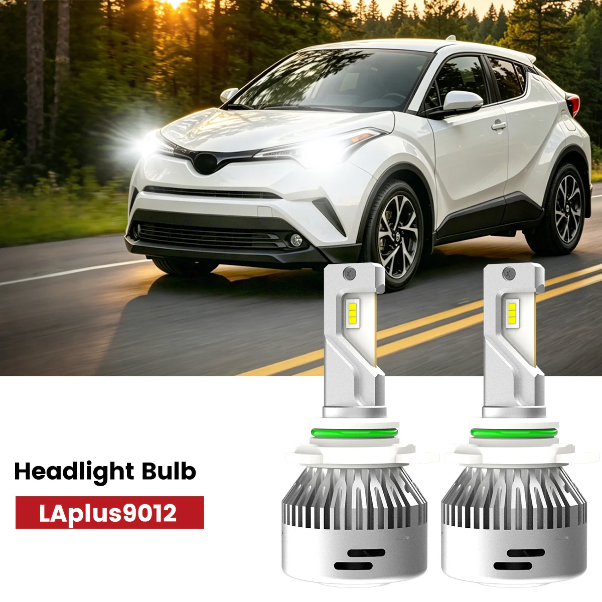 Fit for 2018-2019 Toyota C-HR LED Bulbs 9012 Exterior Interior Lights - Image 2