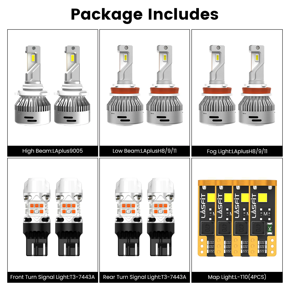 Fit for 2013-2015 Lexus ES350 LED H11 9005 Exterior Interior Light Bulbs