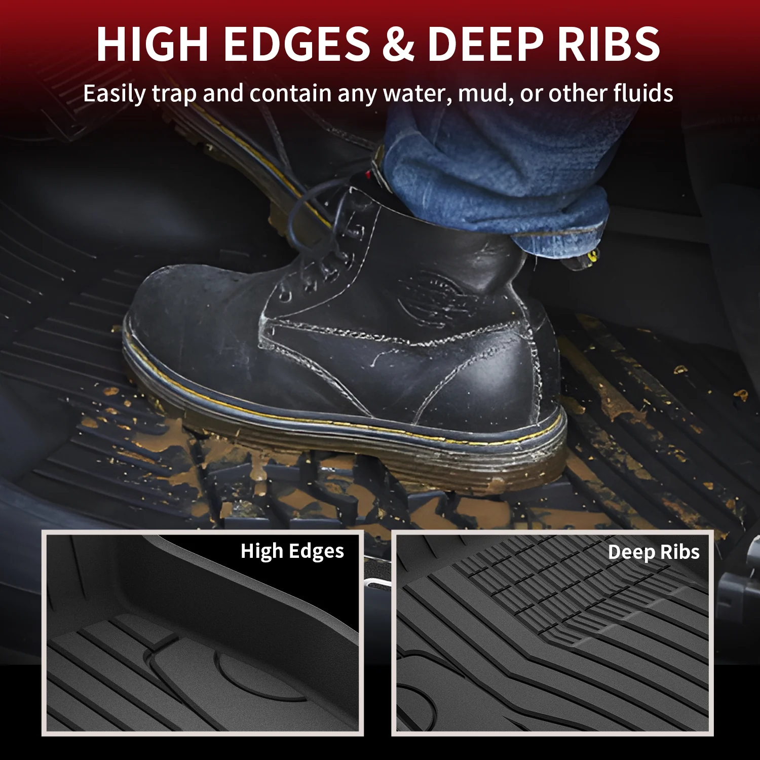 Fit for 2020-2026 Mercedes Benz GLB Custom Floor Mats TPE Material 1st & 2nd Row - Image 3
